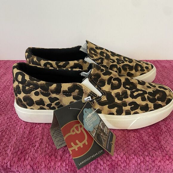 Lamo Lucy Slip On Sneakers Cheetah Print Brown Black Size 8 - Picture 2 of 11